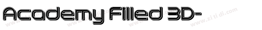 Academy Filled 3D字体转换
